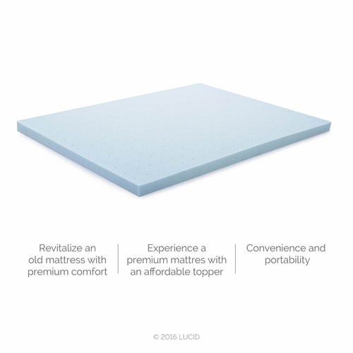 NEW! COOL 3" ULTIMATE COMFORT PLUSH MEMORY FOAM GEL BED MATTRESS PAD TOPPER - 第 3/5 張圖片