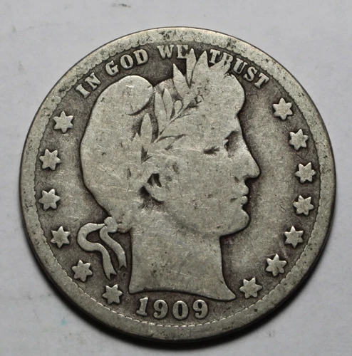 1909 D Barber Quarter UR403