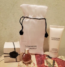 Viktor & Rolf Flowerbomb Perfume & Bomblicious Voluptuous Body Cream +Sac