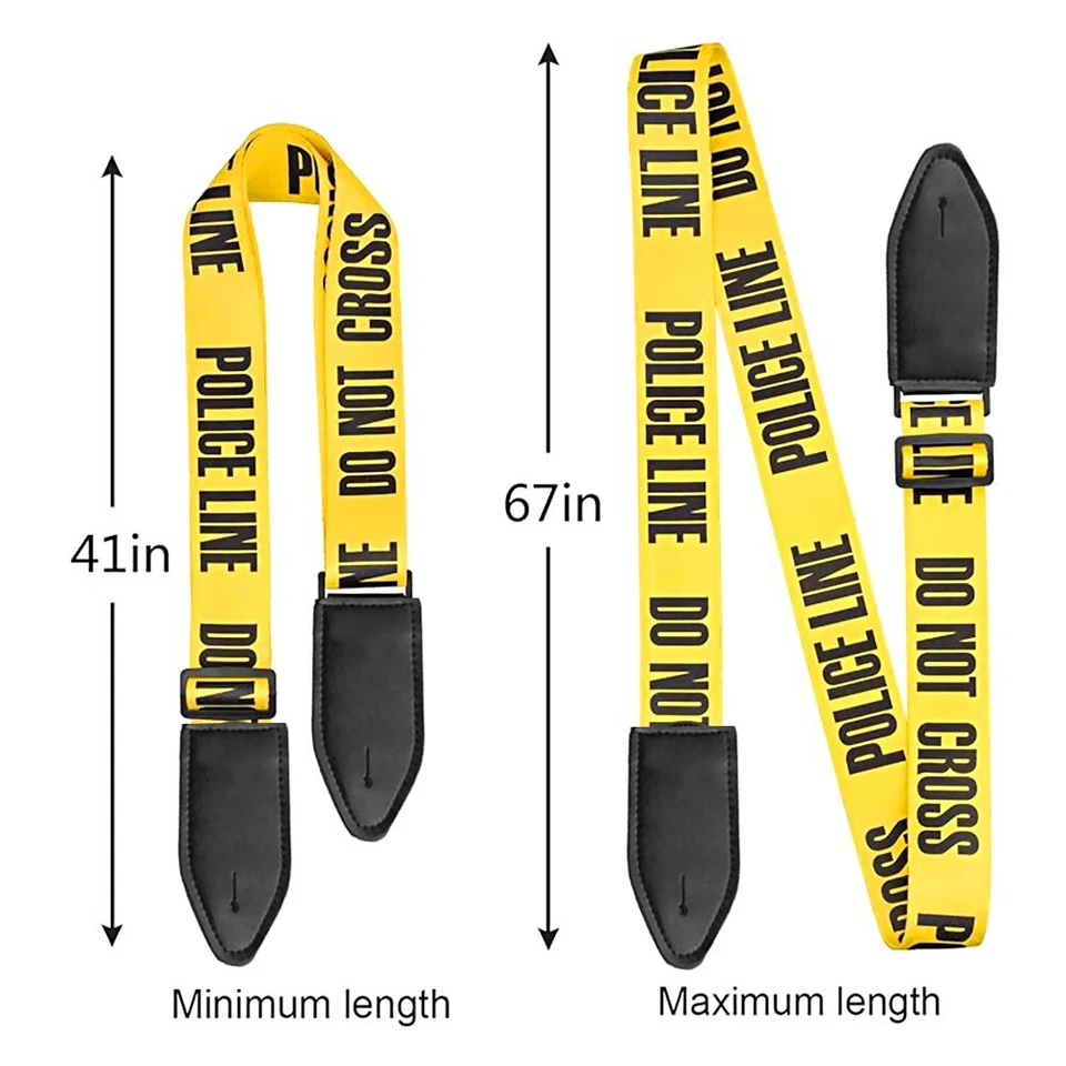 Correa compacta de larga duración impresa de poliéster sin golpes para guitarra eléctrica folk Foto 2 de 4