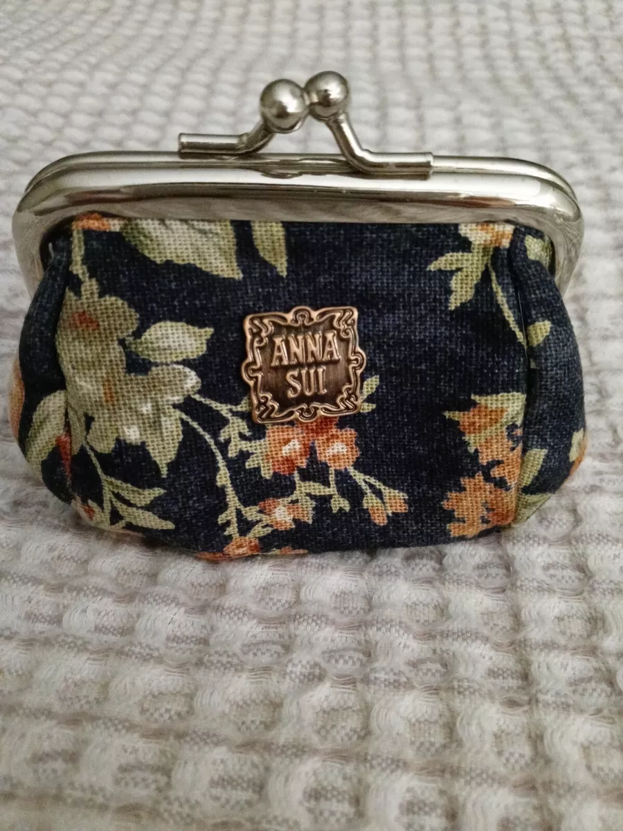 Anna Sui Cotton Coin Purse Floral Print | eBay