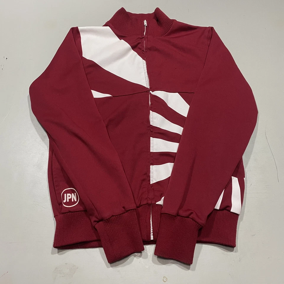 JAPÓN Chaqueta de Pista Cremallera Completa Rojo Carmesí Crema Blanco Personaje Héroe Para Hombres Talla: M Foto 2 de 4