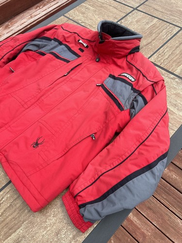 Vintage Spyder Entrant Thinsulate Ski Jacket XTL Men's Size Large Red White Snow - Picture 2 of 12