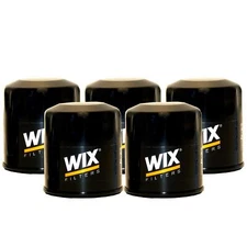 WIX Set of 5 Engine Oil Filters for Chevrolet Infiniti Lexus Nissan Toyota