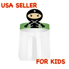 NEW Ninja Kids Boys Girls Face Shield Anti Splash Fog Plastic HD Clear Mask