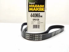 440K6MK Mileage Maker Black Multi Rib Serpentine Belt Free Shipping