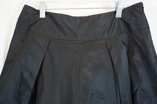 Teri Jon by Rickie Freeman Black Full Pleated Silk Skirt Size 6 - Picture 3 of 9