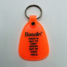 Vtg Basalin Plastic BASF Farm Herbicide Advertising Keychain Fob
