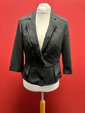 Ashley Brooke Black Peplum Blazer Uk 16 Td037 Gg 08