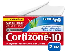 Cortizone 10 Maximum Strength Anti-Itch Cream with Soothing Aloe, 1% Hydrocortis