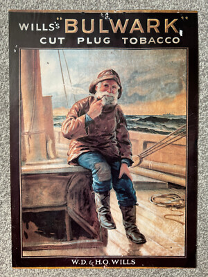 Wills's ''Bulwark'' Cut Plug Tabak Zigarette Rauchen Reproduktion Poster