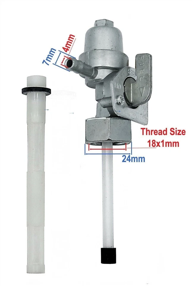 Gas Fuel Tank Petcock Valve For Honda Rebel 250 CMX250 Petcock Valve 1985-2011 Foto 3 de 4