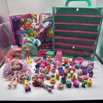 Shopkins Hatchimals, Lot Of 60+ Mixed Figures, Display Case & Storage Bag