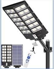 Solar Street Lights Outdoor, Commercial Parking Lot ,6500K Dusk to Dawn Security