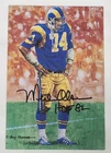 Merlin Olsen Signed Autographed NFL HOF Goal Line Art Card GLAC RAMS