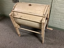 Original Primitive Painted Hand Crank Free Standing Butter Churn 31” X  24” X 20