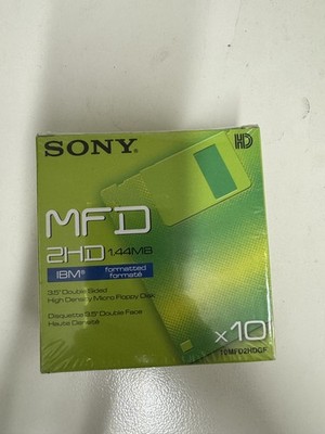 Sony 2HD 3,5  Disketten 1,44MB 10er Pack IBM Formatiert MFD Floppy - NEU OVP