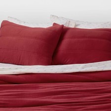 Twin/Twin Extra Jersey Puff Comforter Set Red - The Hollister