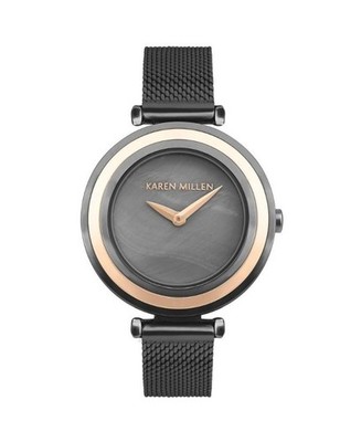 KAREN MILLEN Women Analog Quartz Casual Watch Classic Dress Silver color Dial Wa