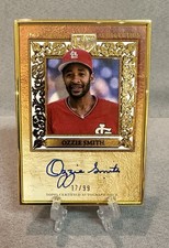2025 Topps Gilded Ozzie Smith Gold Frame Hall Of  Fame Auto /99 ON CARD