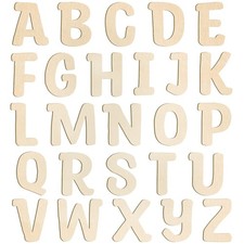 She Love 6 inch Wooden Letters 26Pcs Wooden Alphabet Letter for Crafts Unfini...