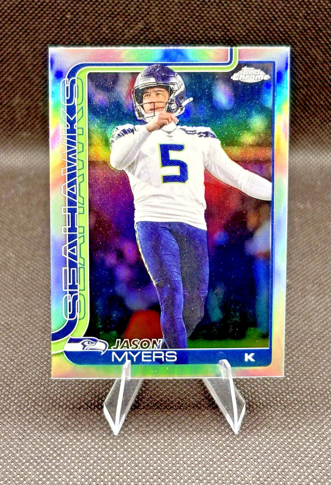 Jason Myers Refractor 2025 Topps Chrome #280 Seattle Seahawks