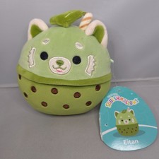 Jazwares Squishmallows - Eitan - Matcha Boba Tea Red Panda 5" Plush Soft Toy Tag