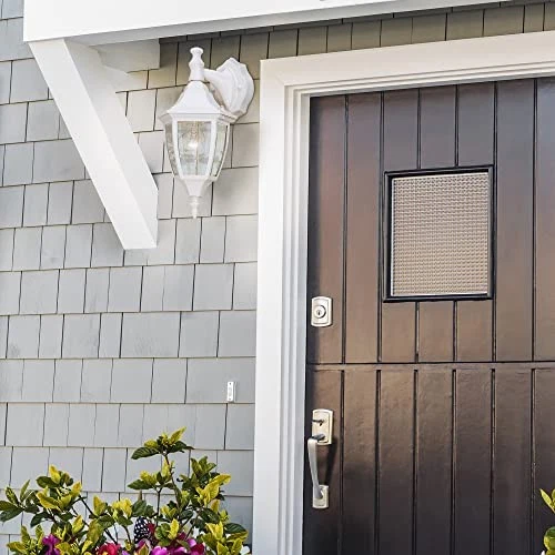  2461-WH Waterbury Fixture, 14.25 Inch Mount, Clear Glass Porch 14.25in H White - Picture 3 of 7