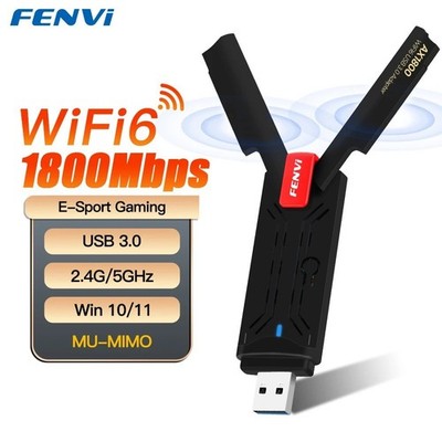Fenvi AX1800 Wifi 6 USB Adapter Dual Band 2,4G/5Ghz Wireless WLAN Dongle MT7921