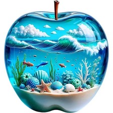 5D Ocean Scenery Diamond Painting Kits for Adults Beginners,Diy Beach Shell Diam