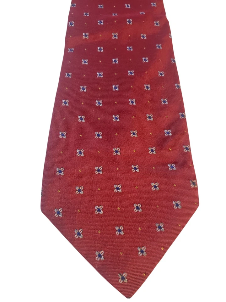 Corbata para Hombres Lauren Ralph Lauren Diseñador Lujo Rojo Azul Floral Estilo Preppy Foto 2 de 4