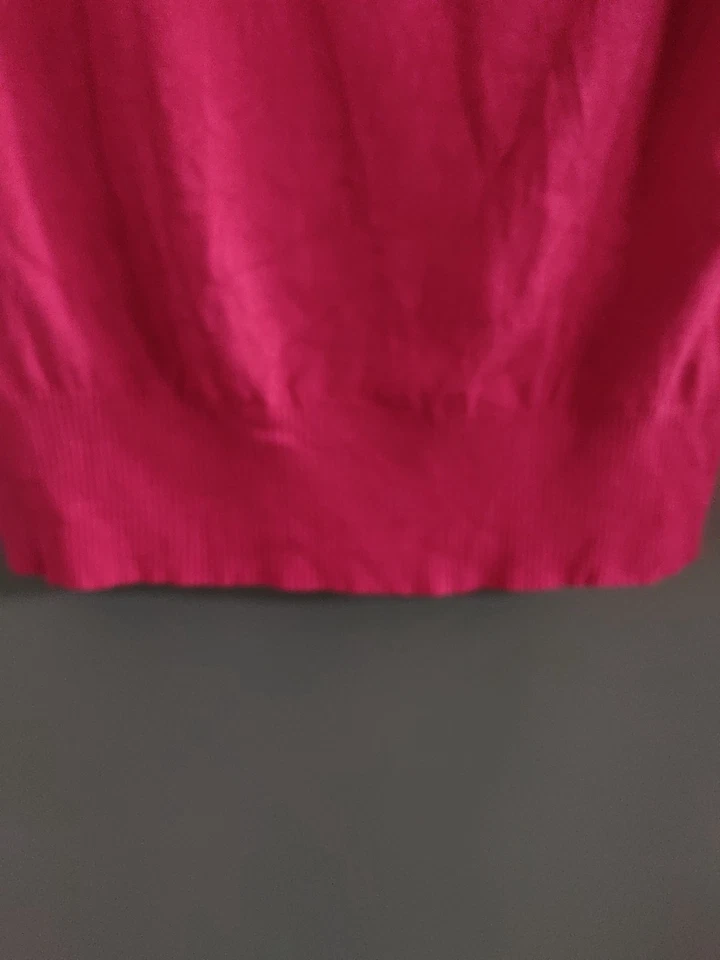 Camisa Top Banana Republic Para Mujer XL Granate Elástica Pullover Acento Botones Foto 2 de 4