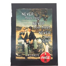 Vintage Coca-Cola Motorcycle Advertising Print Ad Pop Culture Couple Roadside