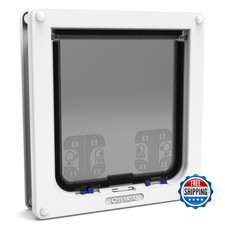 Cat Mate 4-Way Locking Large Cat Flap Secure Door for Large Cats  Small Dogs