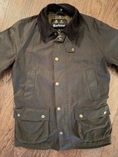 Barbour Ashby Wax Jacket M Olive Green Classi...