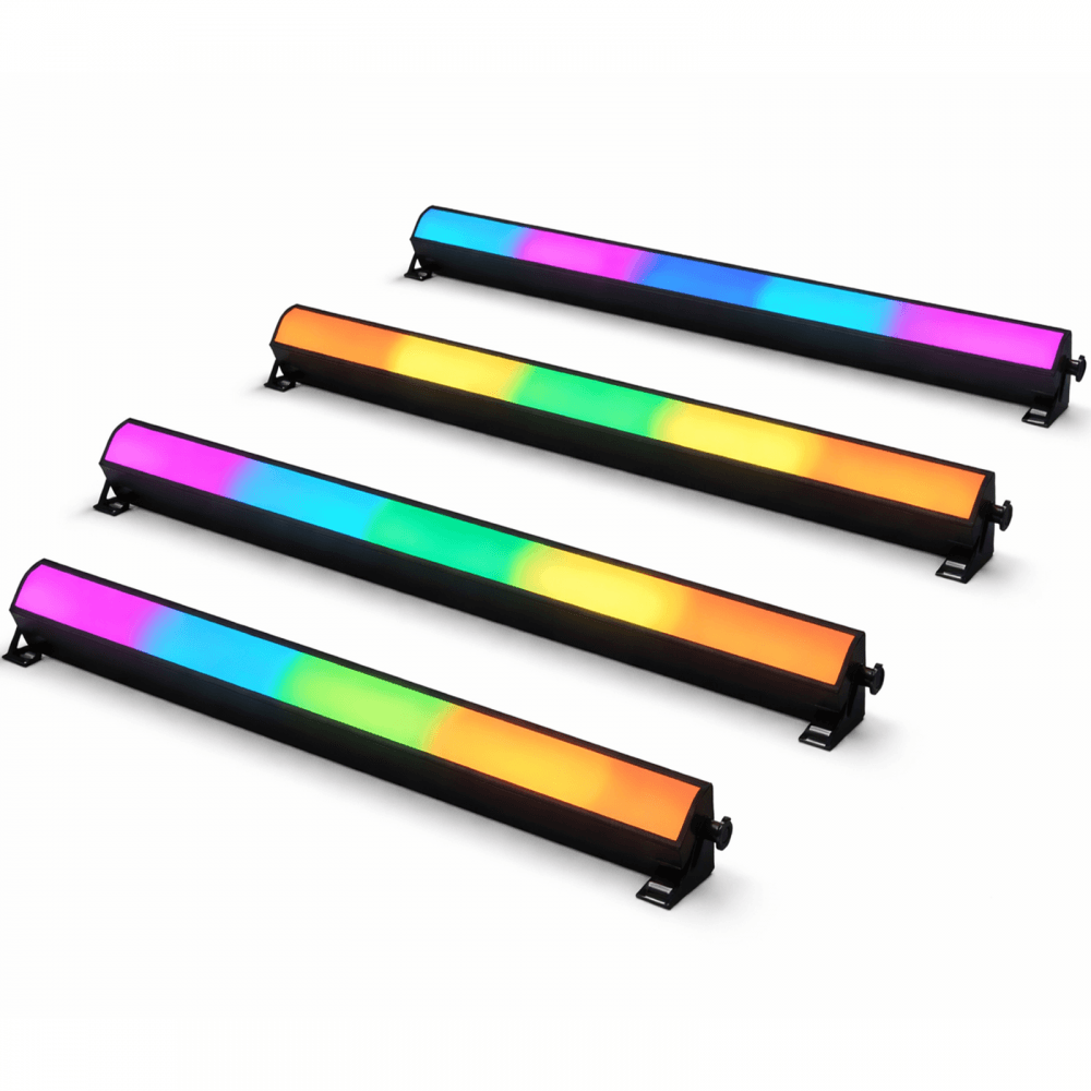 4 Pack of Equinox 1m SpectraPix Visual LED Batten 224 SMD 5050 RGB LEDs 1m Bar
