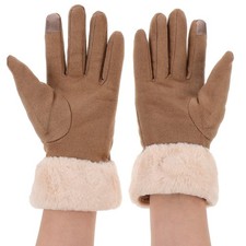 1 Pair Deerskin Gloves Women Warm Gloves Ladies Thermal Winter Fashion Gloves