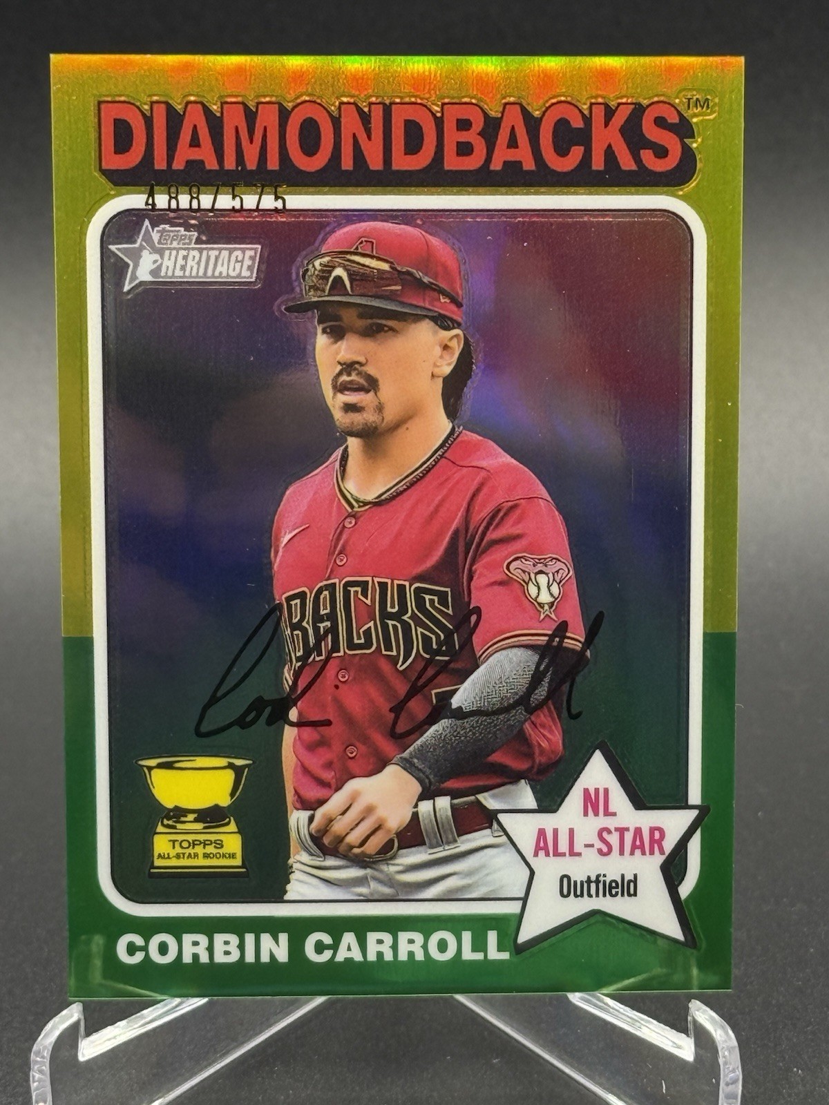 CORBIN CARROLL 2024 Topps Heritage Chrome Refractor /575 Rookie Cup