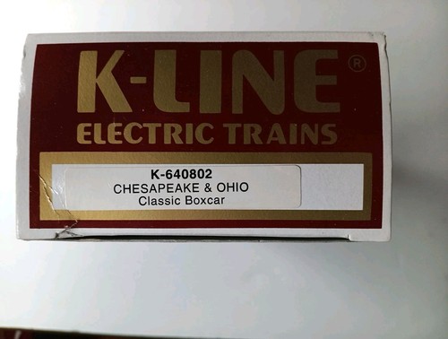 K-Line Trains K-640802 CHESAPEAKE & OHIO Classic Boxcar In Original Box - Picture 3 of 13