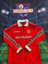 David Beckham 98/99 Manchester United Home Long Sleeve Jersey #7