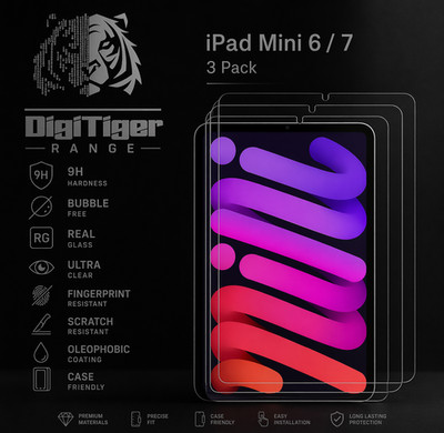 3x Hartglas Displayschutzfolie iPad mini (A17 Pro) 8,3'' 7. 6. Generation