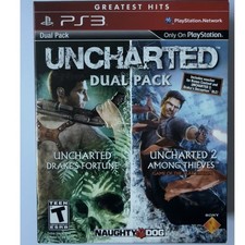 Uncharted Dual Pack 1 & 2 - Sony PlayStation 3 - CIB Slipcover & Both Manuals