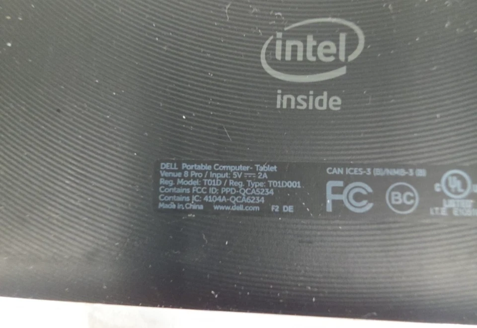 Tablet Dell Venue 8 Pro 32 GB, Wi-Fi - Negra SIN ALIMENTACIÓN Foto 3 de 4