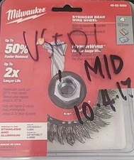 MILWAUKEE TOOL Wheel Brush: 4″ Wheel Dia, Stringer Bead 48-52-5000 Brand New