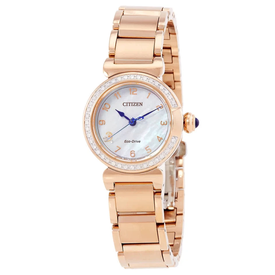 Reloj Citizen L Mae diamante blanco esfera mop para dama EM1123-89D