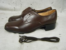 British Army RAF Womans Girls Brown Officers Leather Parade Shoes Size 2.5 M 35