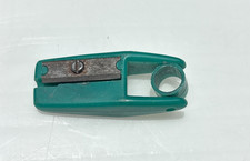 Vintage Pencil Sharper Made In USA Unique Vintage Retro Plastic Green Nice