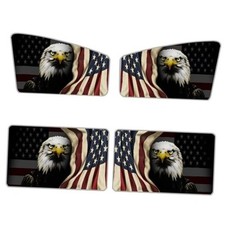 American Flag Car Side Window Sun Shades Bald Eagle American Flag Bald Eagle