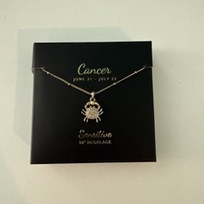 Zodiac Sign Cancer Gold Necklace