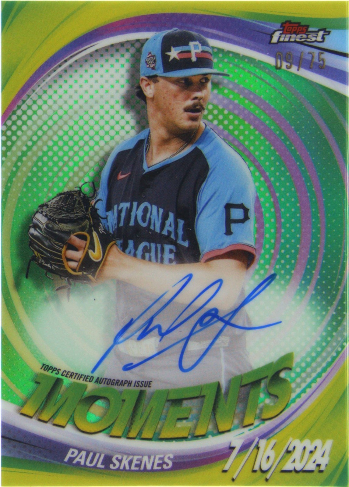 2025 Topps Finest - Finest Moments Autographs Paul Skenes #FMA-PS